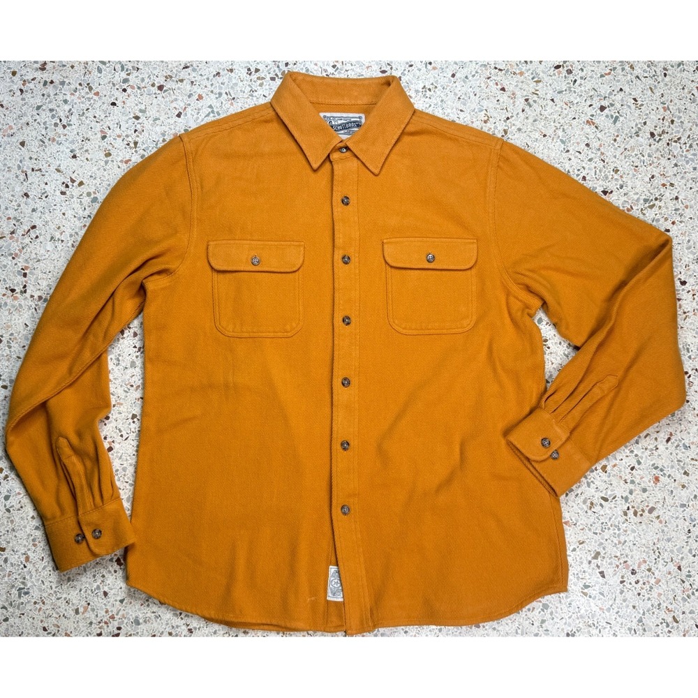 Schott‎ Bros. NYC Men's Gold Flannel Work Shirt Size XL